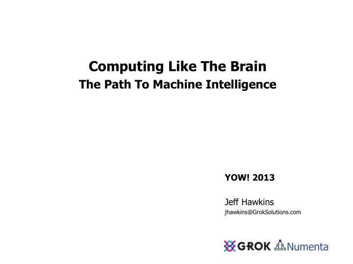 computing like the brain