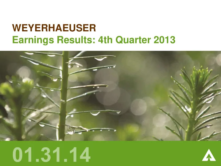 earnings results 4th quarter 2013