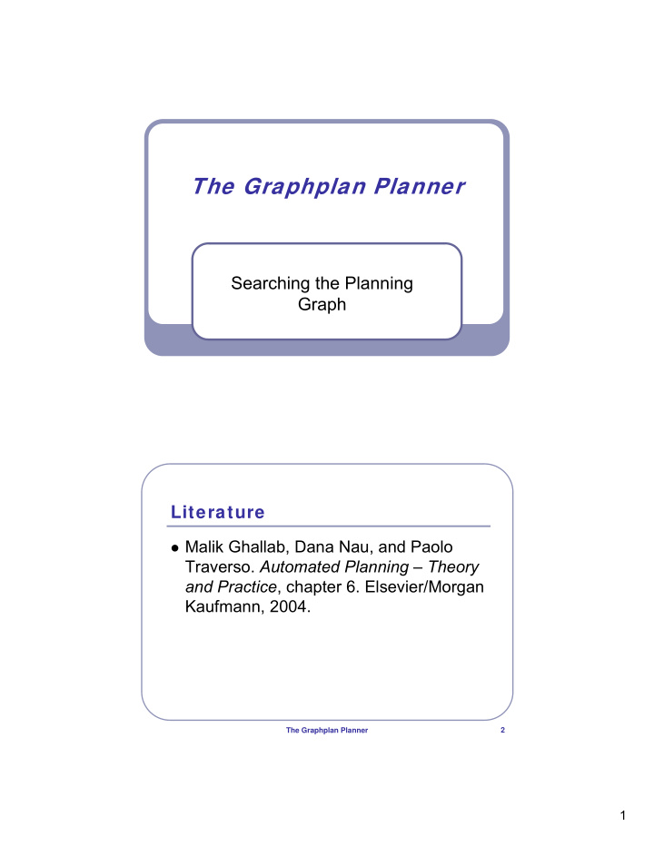 the graphplan planner