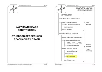 LAZY STATE SPACE  state equation  CONSTRUCTION  trap equation  -  REACHABILITY ANALYSIS  STUBBORN