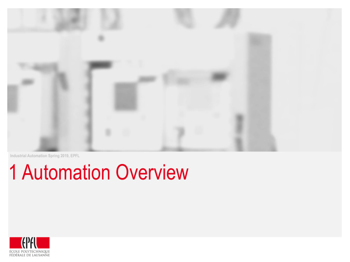 1 automation overview definition
