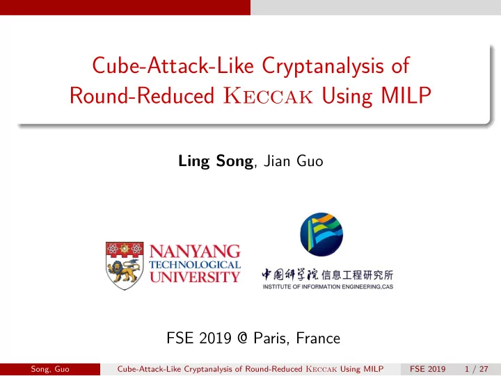 cube attack like cryptanalysis of round reduced keccak