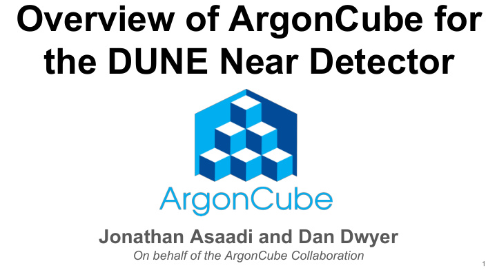 overview of argoncube for the dune near detector