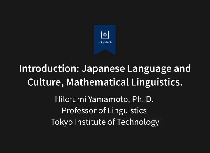 introduction japanese language and culture mathematical