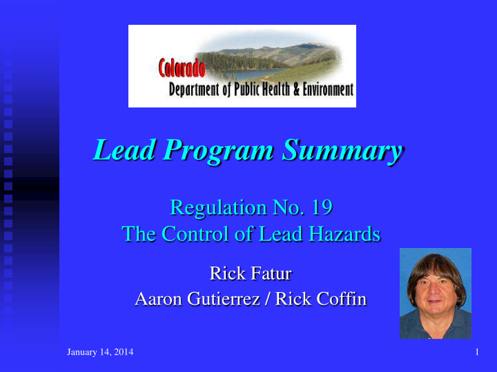 lead program summary