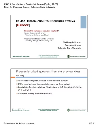 [H ADOOP ]  Whats this hullabaloo about an elephant?  No, not the one named Horton  Who has fun