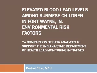 EL  ELEV  EVATED  TED BL  BLOOD  OOD LEA  EAD  D LEV  EVEL  ELS  S  AMO  MONG  NG BUR  URMES  MESE