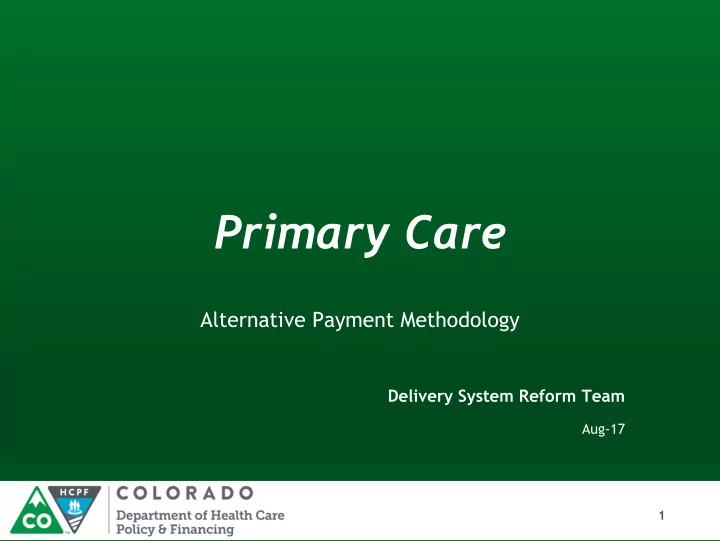 primary care