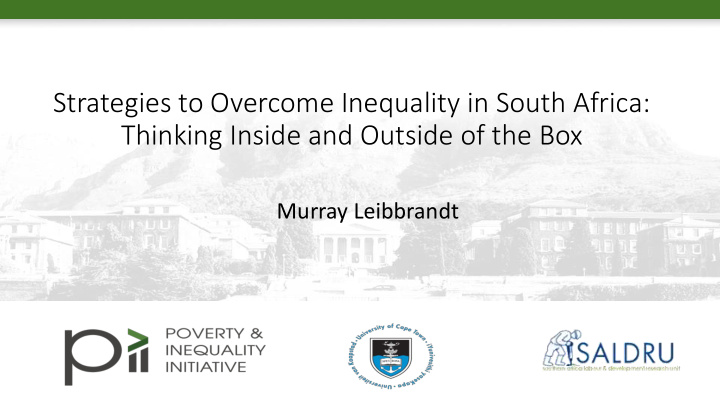 strategies to overcome inequality in south africa