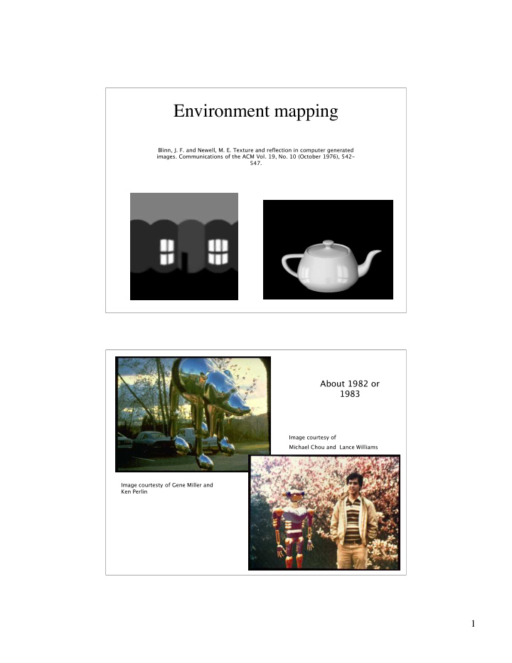 environment mapping