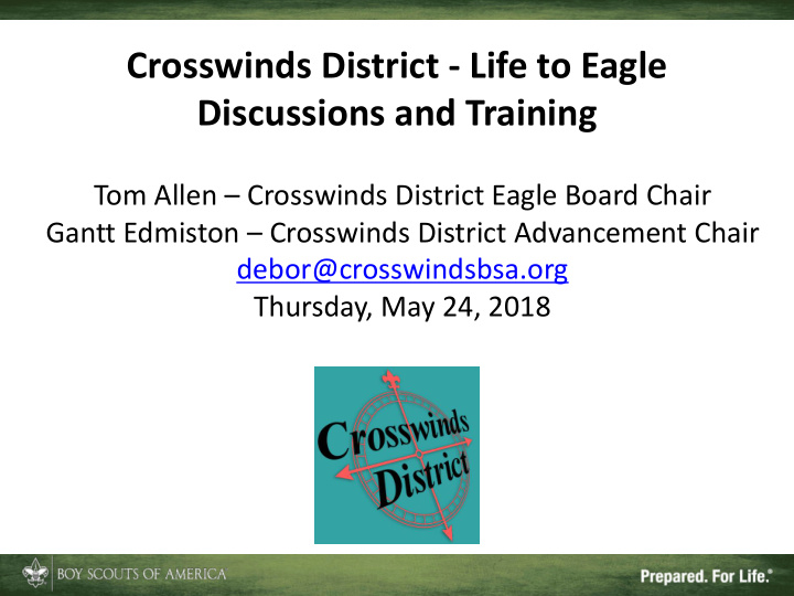 crosswinds district life to eagle discussions and training