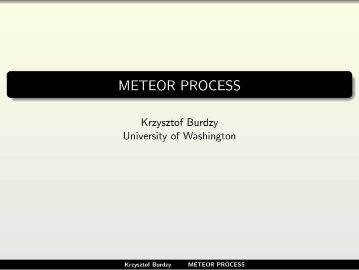 meteor process