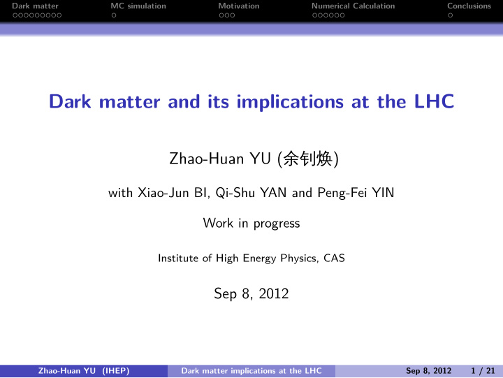 dark matter and its implications at the lhc