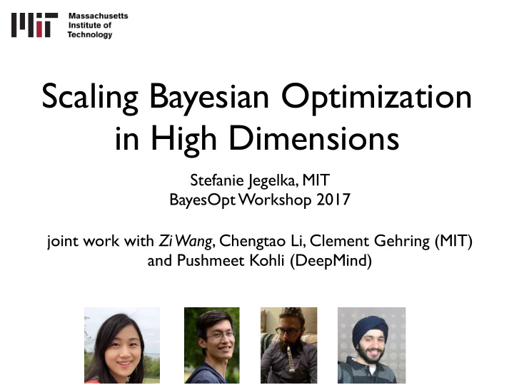 scaling bayesian optimization in high dimensions