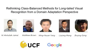 Rethinking Class-Balanced Methods for Long-tailed Visual  Recognition from a Domain Adaptation