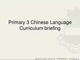 Curriculum briefing   Guiding Principles of the CL Curriculum