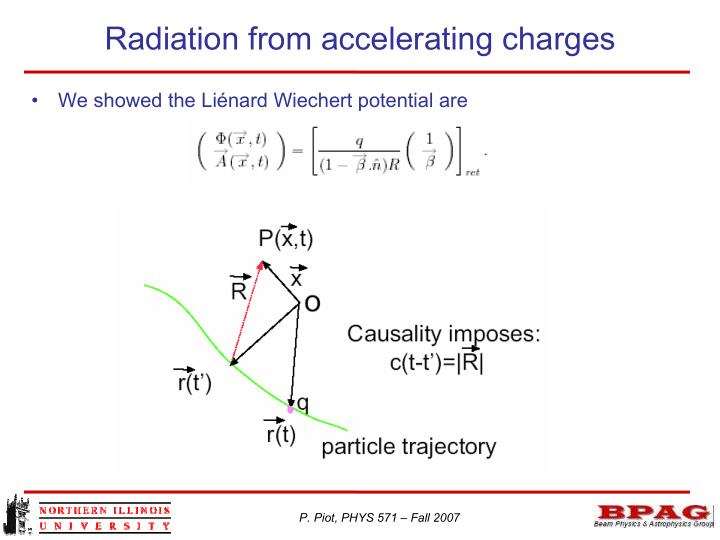 radiation from accelerating charges