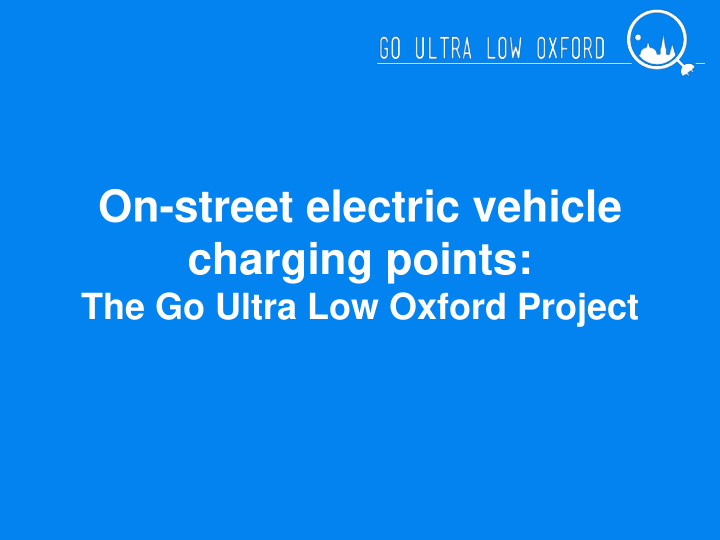 on street electric vehicle charging points