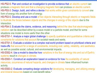 HS-PS2-5. Plan and conduct an investigation to provide evidence that an electric current can