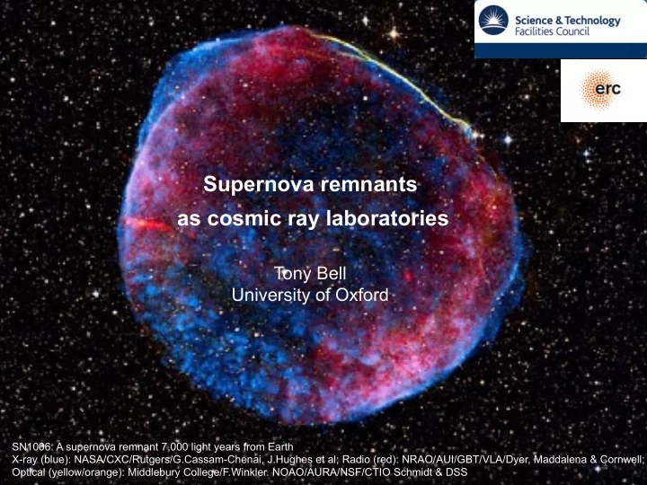 supernova remnants as cosmic ray laboratories
