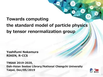 Towards computing  the standard model of particle physics  by tensor renormalization group