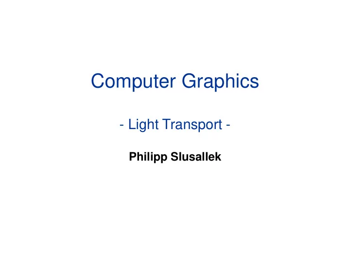 computer graphics