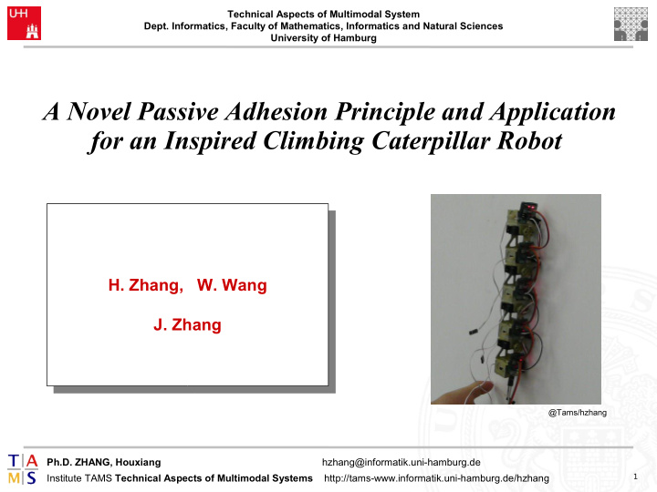 a novel passive adhesion principle and application for an