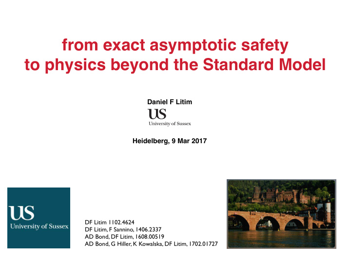 from exact asymptotic safety to physics beyond the