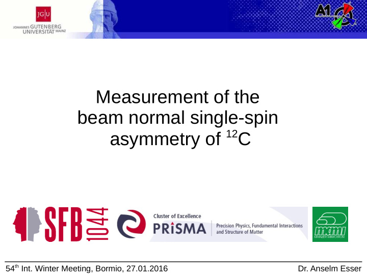 measurement of the beam normal single spin asymmetry of