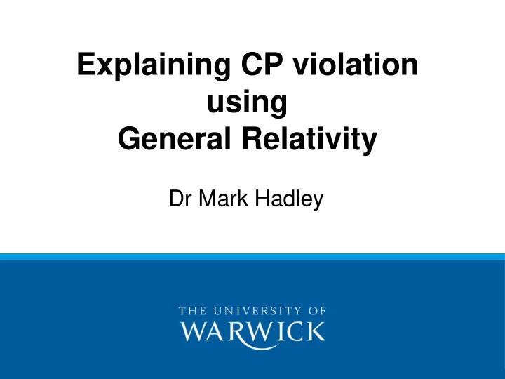 general relativity