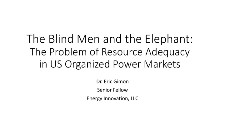 the blind men and the elephant