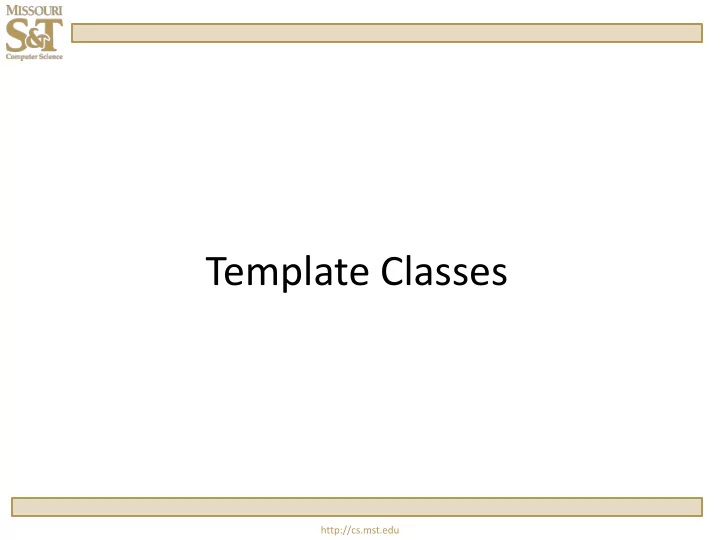 template classes