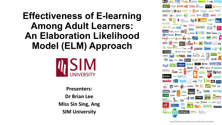 effectiveness of e learning among adult learners an