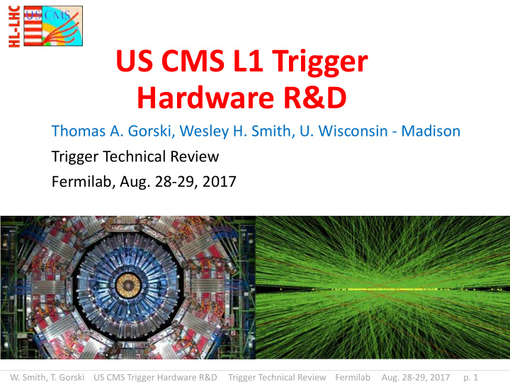 us cms l1 trigger hardware r d