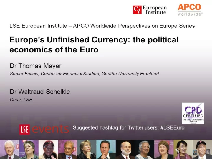 europe s unfinished currency the political economics of