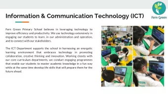 Information &amp; Communication Technology (ICT)  Fern Green Primary School believes in leveraging