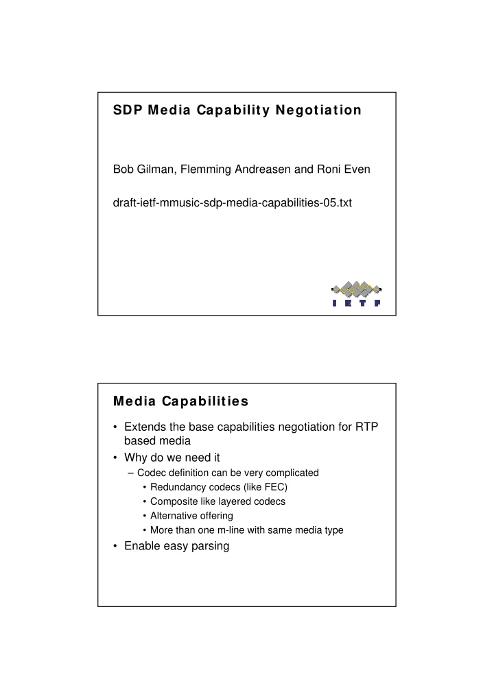 sdp media capability negotiation