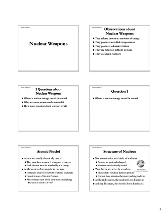 Nuclear Weapons  Nuclear Weapons  They produce incredible temperatures  They produce incredible