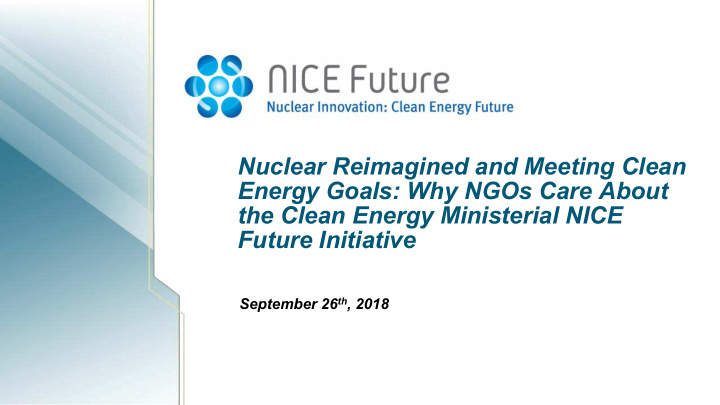 nuclear reimagined and meeting clean energy goals why