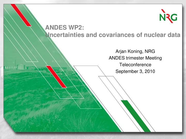 andes wp2 uncertainties and covariances of nuclear data