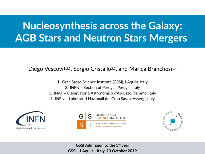 nucleosynthesis across the galaxy agb stars and neutron