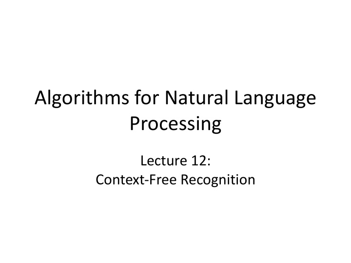 algorithms for natural language processing