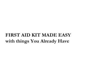 FIRST AID KIT MADE EASY  with things You Already Have  In The Kitchen  OATMEAL  Amazing for your