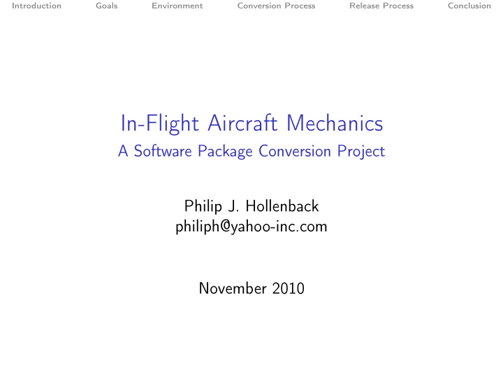 in flight aircraft mechanics