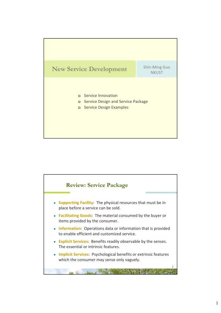 new service development