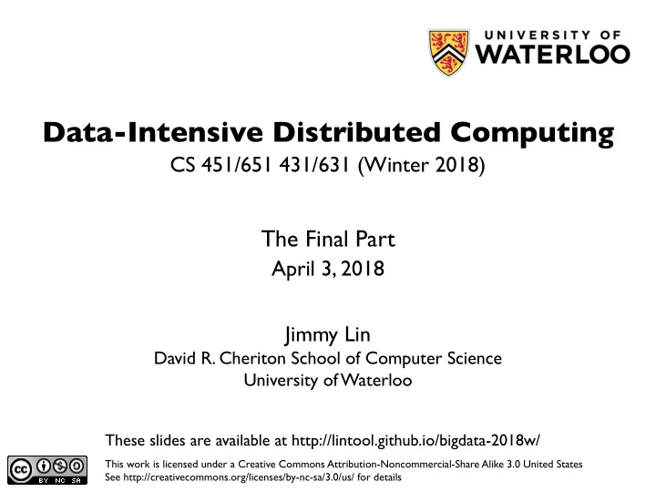 data intensive distributed computing