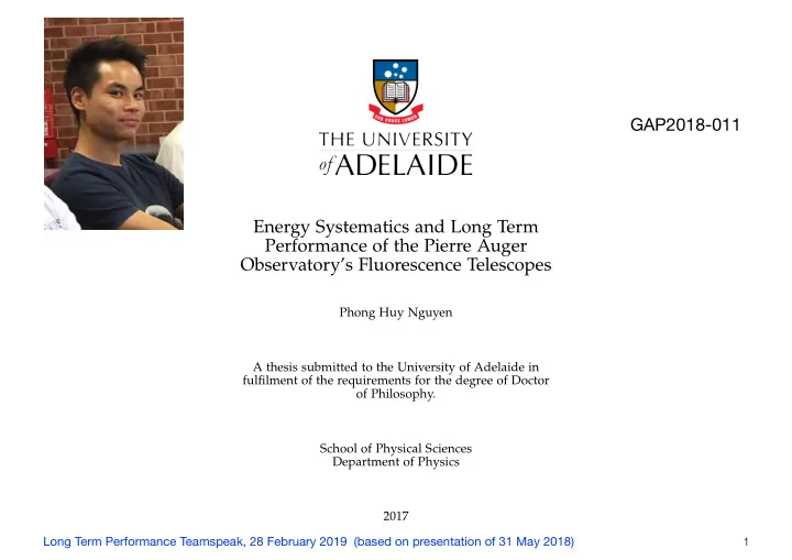 energy systematics and long term performance of the
