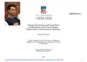 Energy Systematics and Long Term  Performance of the Pierre Auger  Observatorys Fluorescence