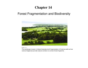 Chapter 14  Forest Fragmentation and Biodiversity  PLATE 14-1  This landscape mosaic in Ireland