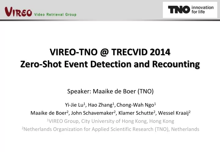 vireo tno trecvid 2014
